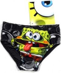Outlet - Tmavošedé plavky se Spongebobem zn. Nickelodeon