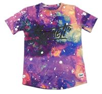 Fialovo-barevné vzorované sportovní tričko s logem zn. Sonneti