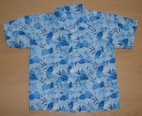 Modrá hawaiská košile