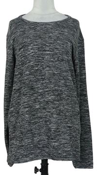 Pánské černo-šedé melírované pletené triko zn. Baxmen Cultwear 