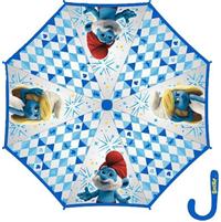 Nové - Průhledno-modrý deštník se šmouly