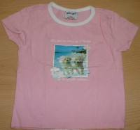 Růžové tričko s pejsky zn. girl2girl