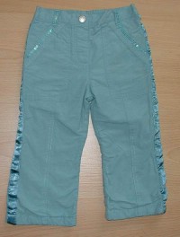 Modré plátěné oteplené kalhoty zn. Adams