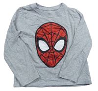 Šedé melírované triko se Spider-manem zn. Marvel
