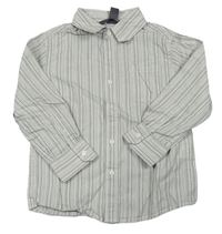 Bílo-šedá pruhovaná košile zn. H&M