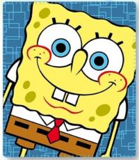 Nové - Modrá fleecová deka se Spongebobem zn. Nickelodeon