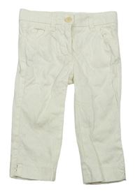 Krémové plátěné kalhoty zn. Benetton