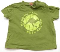 Zelené tričko s klokanem zn.Mini mode