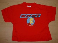 Červené tričko s Bartem a nápisem
