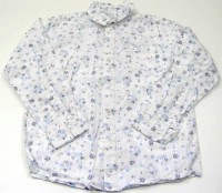 Bílo- modrá košile s kytičkami zn. Marks&Spencer vel. 140