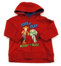Červená mikinka s potiskem Toy Story a kapucí zn. George 