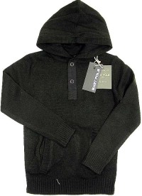 Outlet - Dámský šedý svetr s kapucí vel. 34