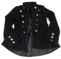 Černý flaušový podzimní kabátek zn. Y.d.