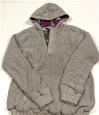 Šedý oteplený svetr s kapucí zn. Marks&Spencer vel. 164