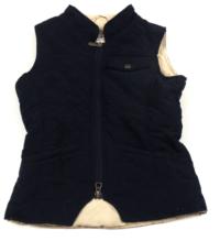 Tmavomodro-béžová šusťáková zateplená prošívaná vesta zn. CraneSports