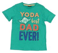 Zelené tričko s nápisy Mr. Yoda - Star Wars zn. Tu