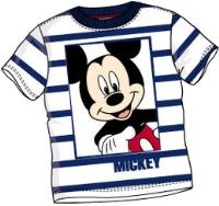 Nové - Tmavomodro-bílé pruhované tričko s Mickeym zn. Disney 