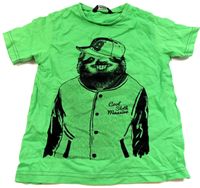 Zeleno-černé tričko s obrázkem zn. George