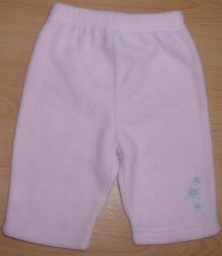 Růžové sametové kalhoty s hvězdičkami - nové