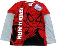 Nové - Červeno-šedé triko se Spidermanem zn. Marvel