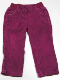 Růžové manžestrové kalhoty zn.Cherokee