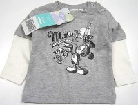 Outlet - Šedo-smetanové triko s Mickeym zn. Disney