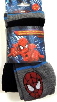 Nové - Černo-šedé punčocháčky se Spidermanem zn. Marvel