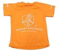 Oranžové sportovní tričko s potiskem zn. Hoensport