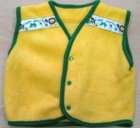 Žlutá fleecová vesta
