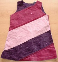 Fialovo- růžové sametové šatičky se spodničkou zn. Next