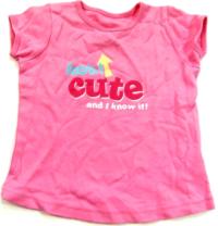 Růžové tričko s nápisem zn. Mothercare