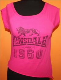 Dásmké růžové tričko s potiskem zn. Lonsdale 