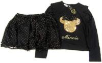 Outlet - 2set - Černé triko s Minnie+černá tylová sukýnka zn. Disney