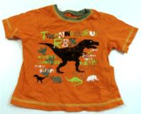 Oranžové tričko s dinosaurem zn. George 