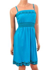 Outlet - Dámské modré šaty s výšivkou zn. Brave Soul vel. L