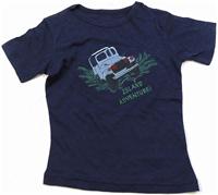 Outlet - Tmavomodré tričko s autíčkem 