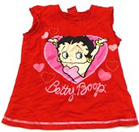Červené tričko s Betty Boop zn. George 