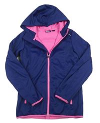 Modro-růžová softshellová bunda s kapucí zn. Crivit