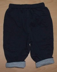 Tmavomodré zateplené kalhoty