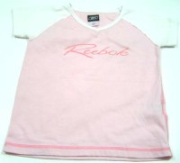 Růžovo-bílé tričko s nápisem zn. Reebok