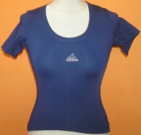 Dámské modré sportovní tričko s nápisem zn. Adidas