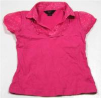Růžové tričko s puntíky zn.Y.d