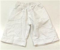 Bílé plátěné kalhoty 