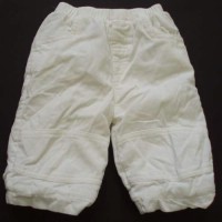 Bílé manžestrové zateplené kalhoty zn. Morris Mouse