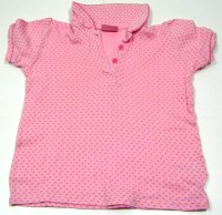 Růžové tričko s puntíky a límečkem zn. Cherokee