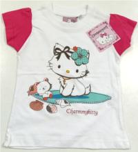 Outlet - Bílo-růžové tričko s Kitty zn. Sanrio