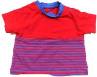 Červeno-modré pruhované tričko zn. TU