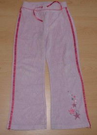 Růžové sametové kalhoty s hvězdičkami zn. George