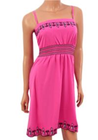 Outlet - Dámské růžové šaty s výšivkou zn. Brave Soul vel. S
