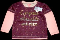 Outlet - Fialovo-růžové triko s nápisem zn. Minoti